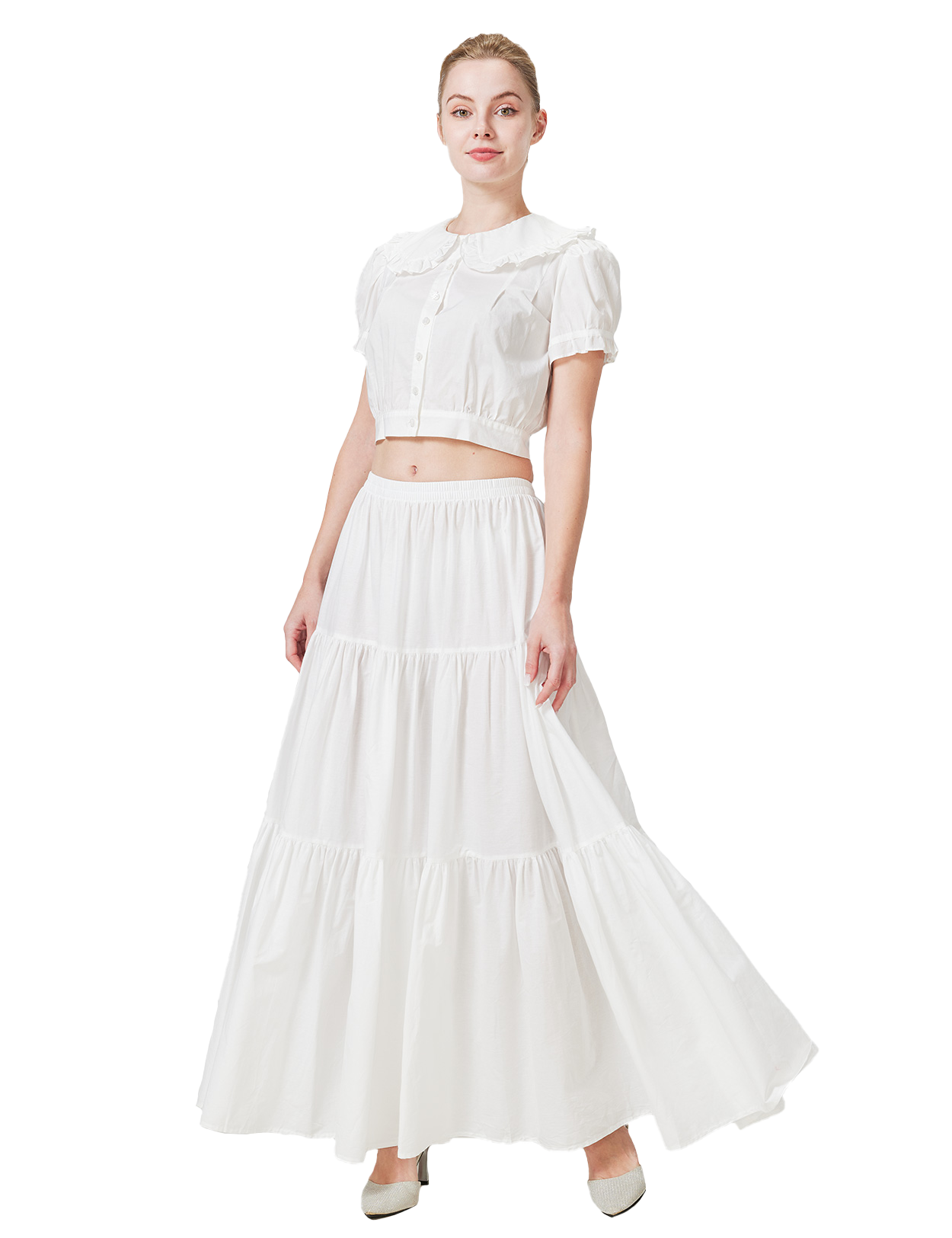 100% Cotton Renaissance Medieval Boho Maxi Skirt for Women