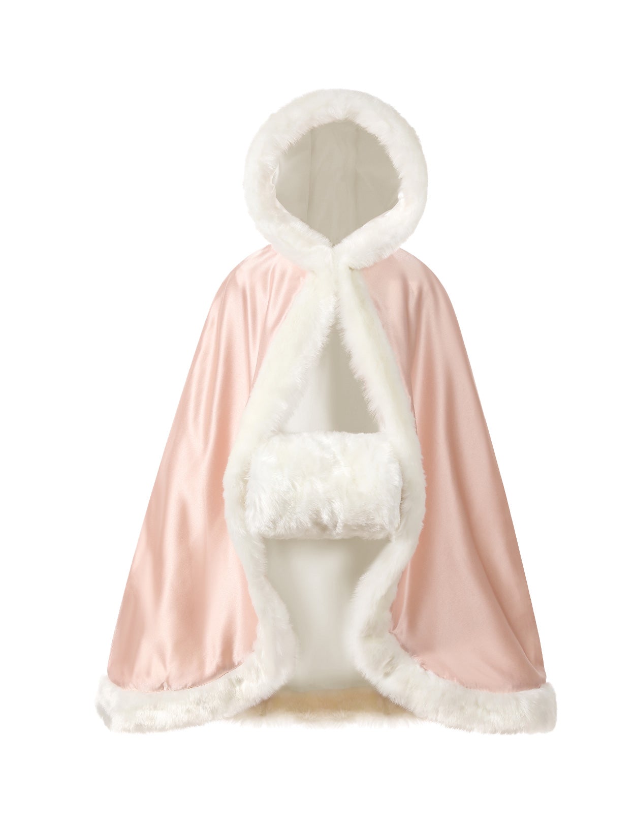 Cape en fourrure pour tout-petit : costume de demoiselle d'honneur et de cape à capuche de Noël