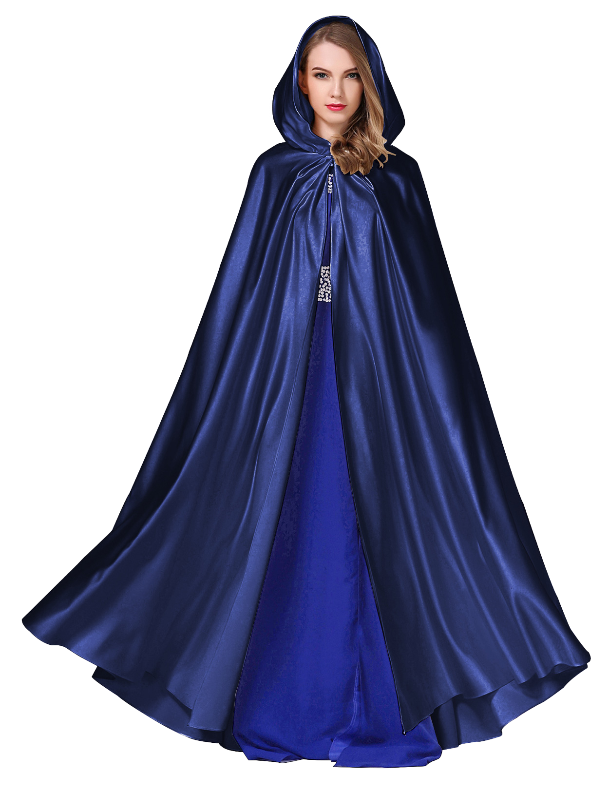 Elegant Hooded Bridal Cape - Full Length Wedding Cloak