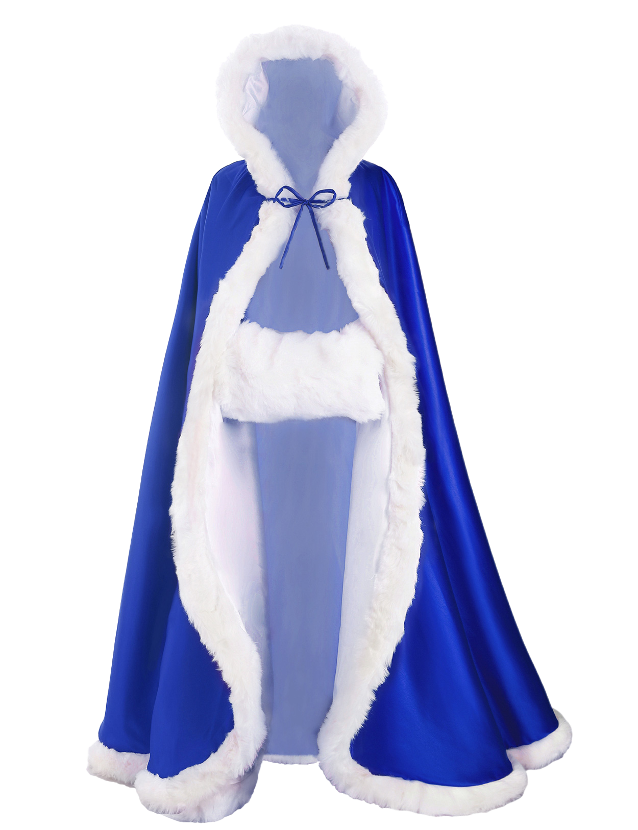 Reversible Wedding Cape with Fur Trim & Hood