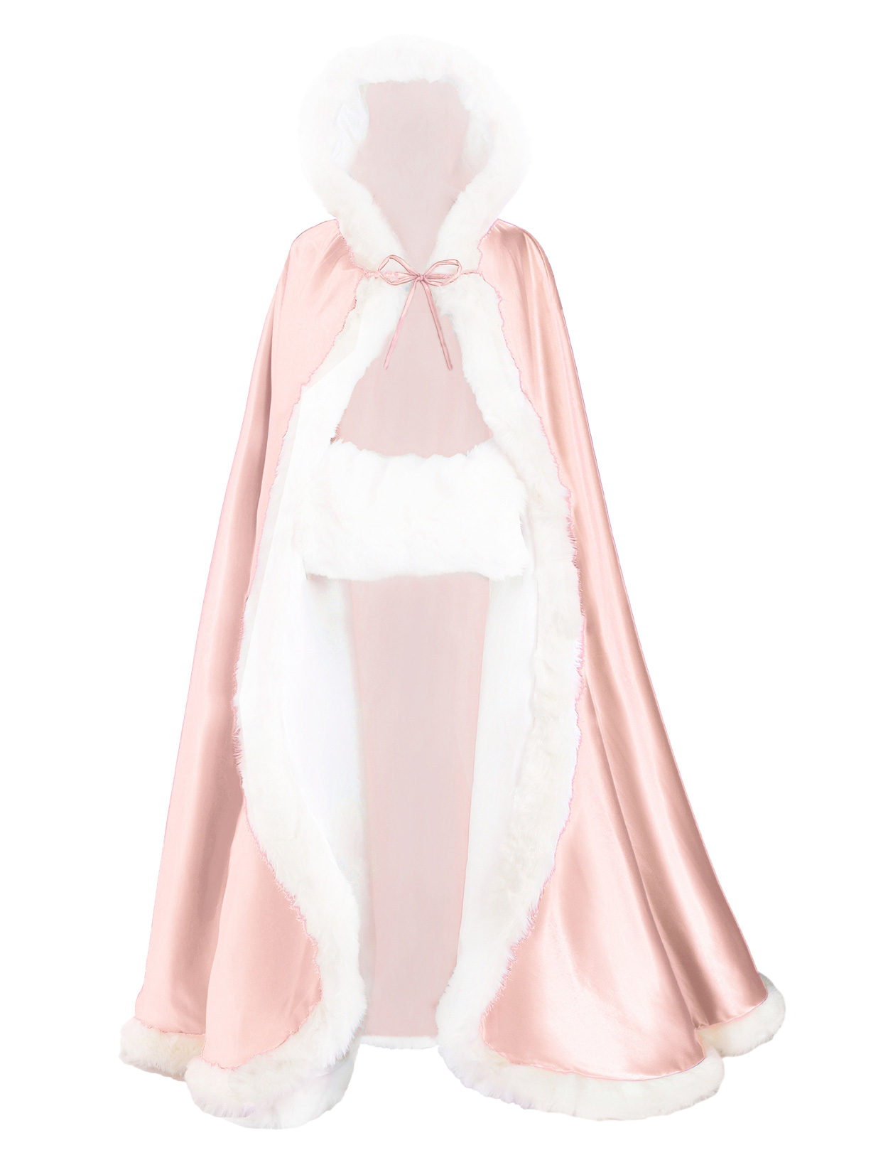 Reversible Wedding Cape with Fur Trim & Hood
