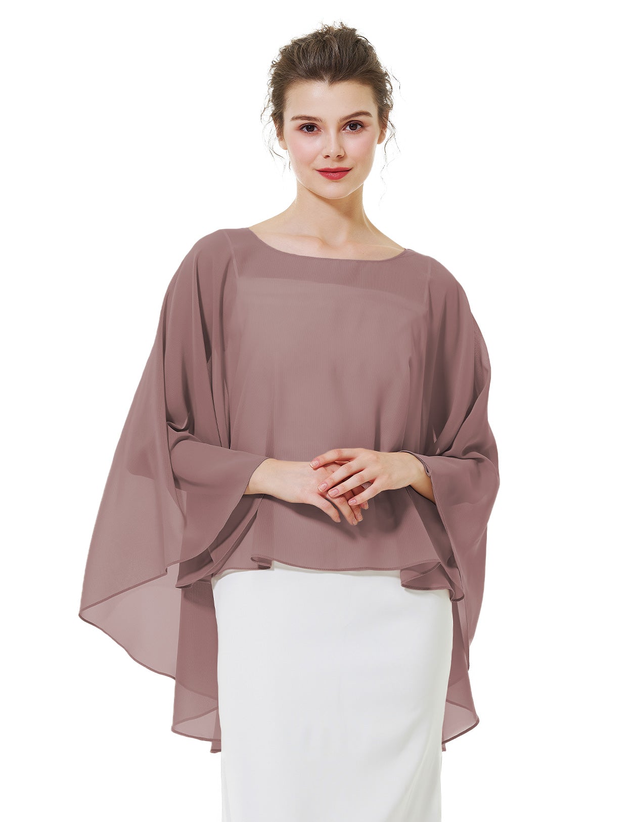 Cape en mousseline pour femme | Étole transparente et châle de soirée pour mariage d'automne