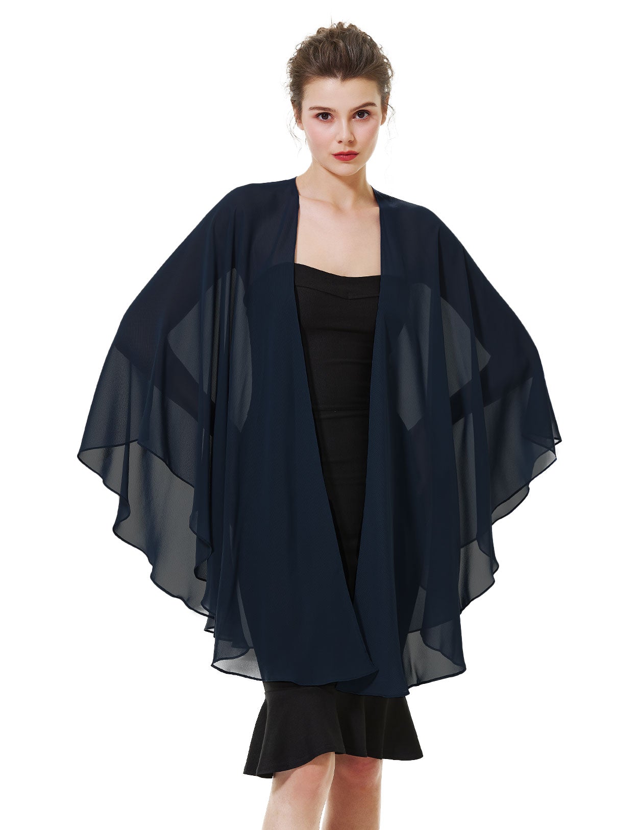 Elegant Chiffon Wedding Shawl - Bridal Evening Scarf Wrap