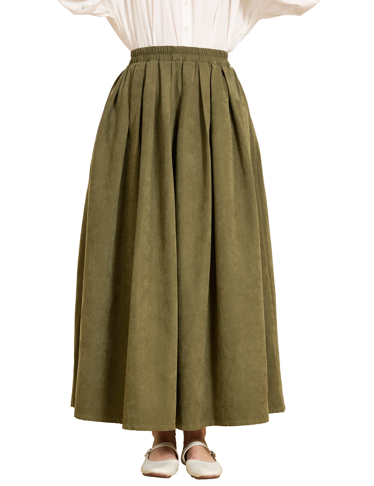 Falda estilo medieval con bolsillos y cintura elástica