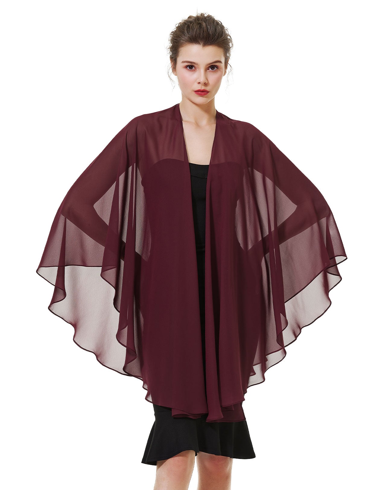 Elegant Chiffon Wedding Shawl - Bridal Evening Scarf Wrap