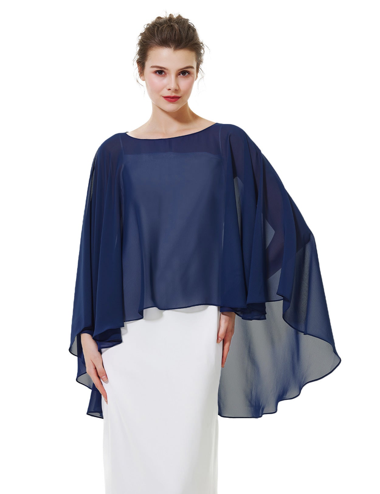 Cape en mousseline pour femme | Étole transparente et châle de soirée pour mariage d'automne