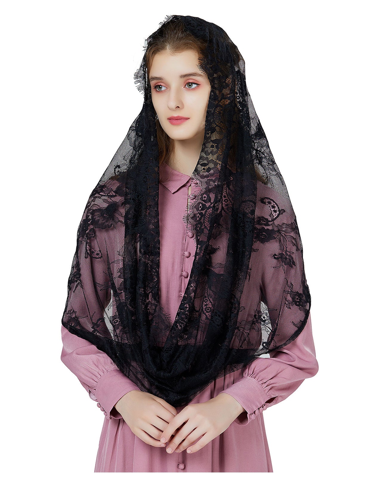 Elegant Mantilla Veil for Church Wedding & Latin Mass Ceremonies