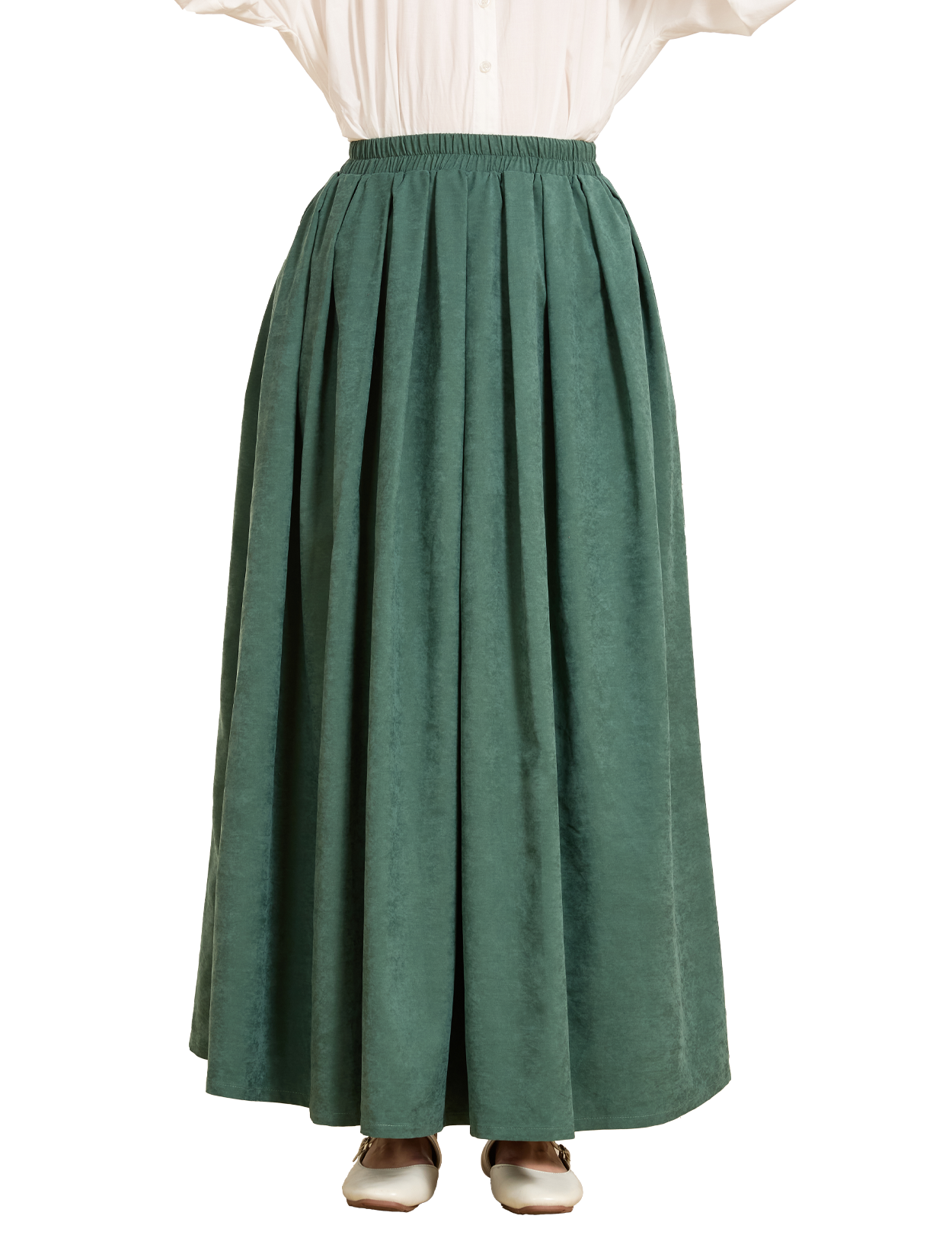 Falda estilo medieval con bolsillos y cintura elástica