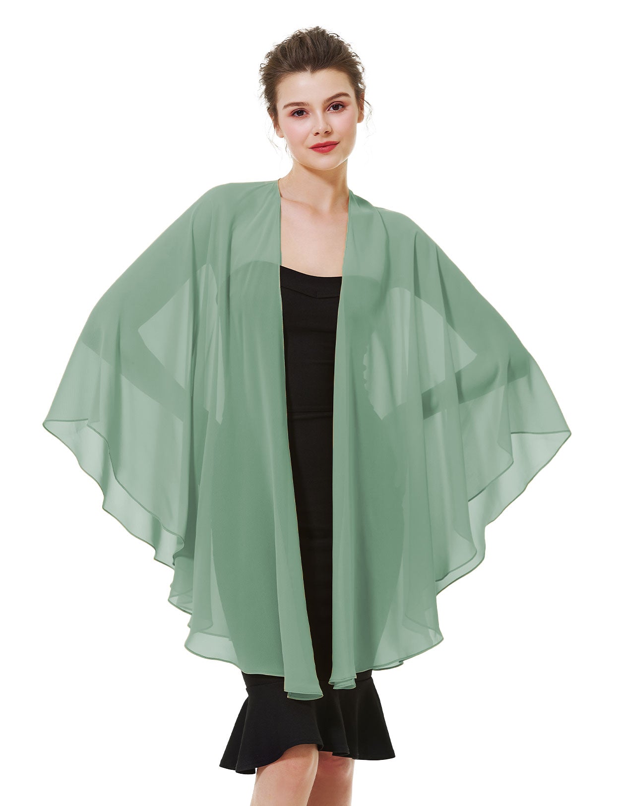 Elegant Chiffon Wedding Shawl - Bridal Evening Scarf Wrap