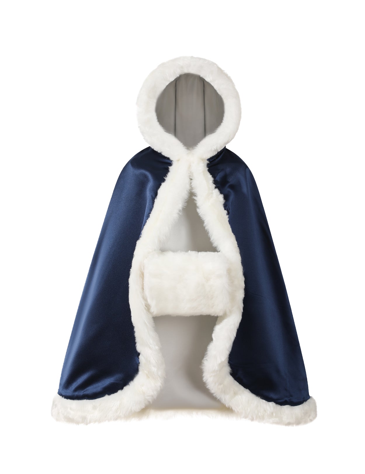 Cape en fourrure pour tout-petit : costume de demoiselle d'honneur et de cape à capuche de Noël