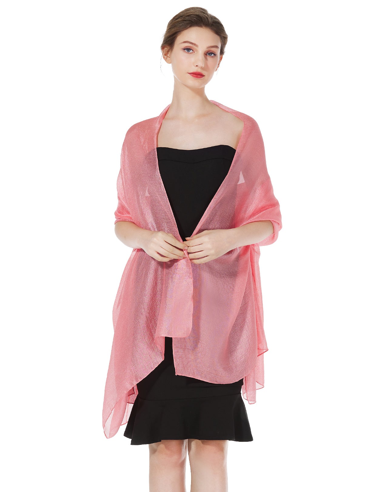 Elegant Silky Scarf for Wedding & Evening Dress, Lightweight Shawl Wrap