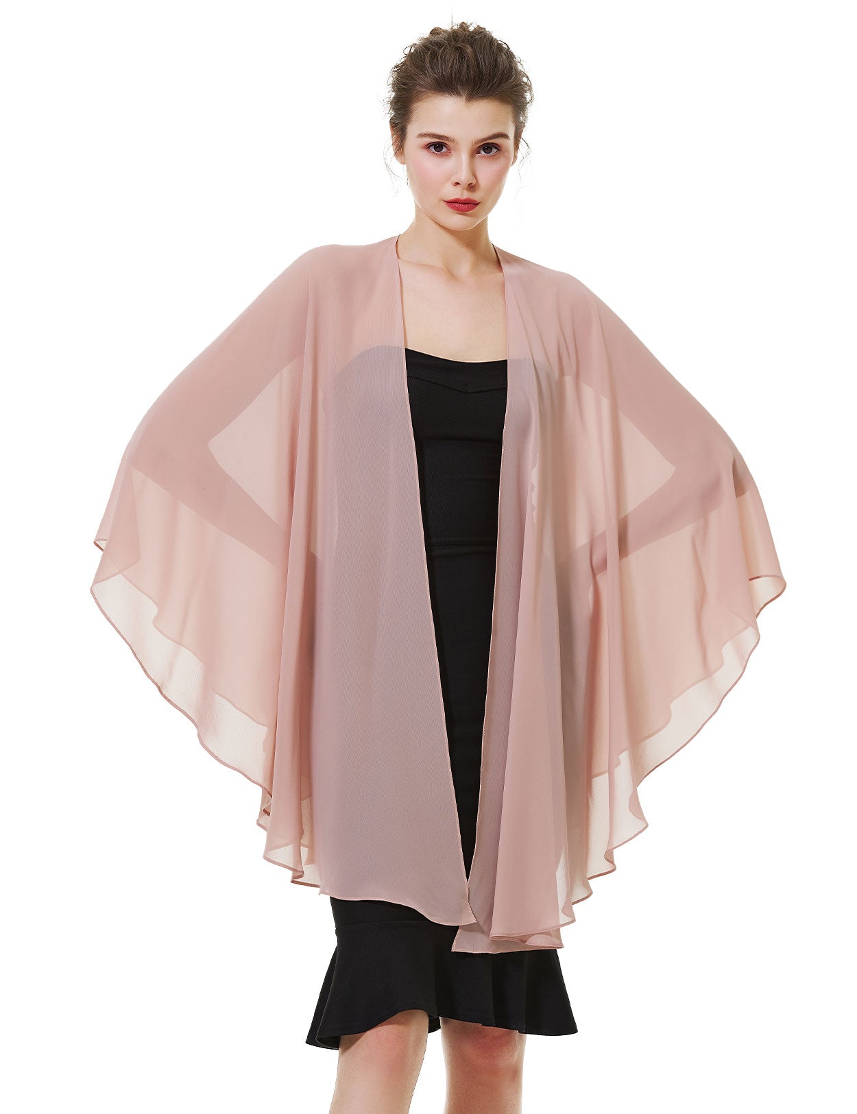 Elegant Chiffon Wedding Shawl - Bridal Evening Scarf Wrap