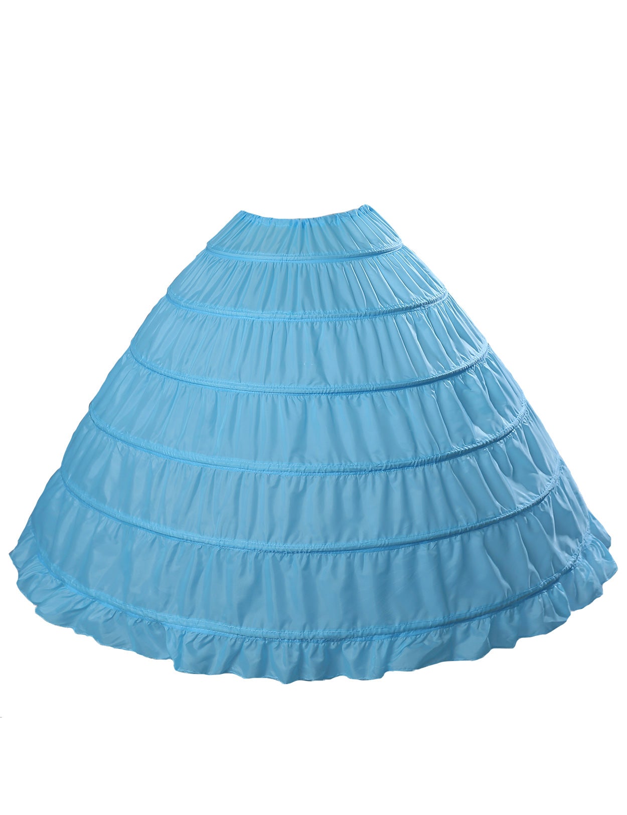 Crinoline trapèze à 6 cerceaux pour robes de mariée longues au sol