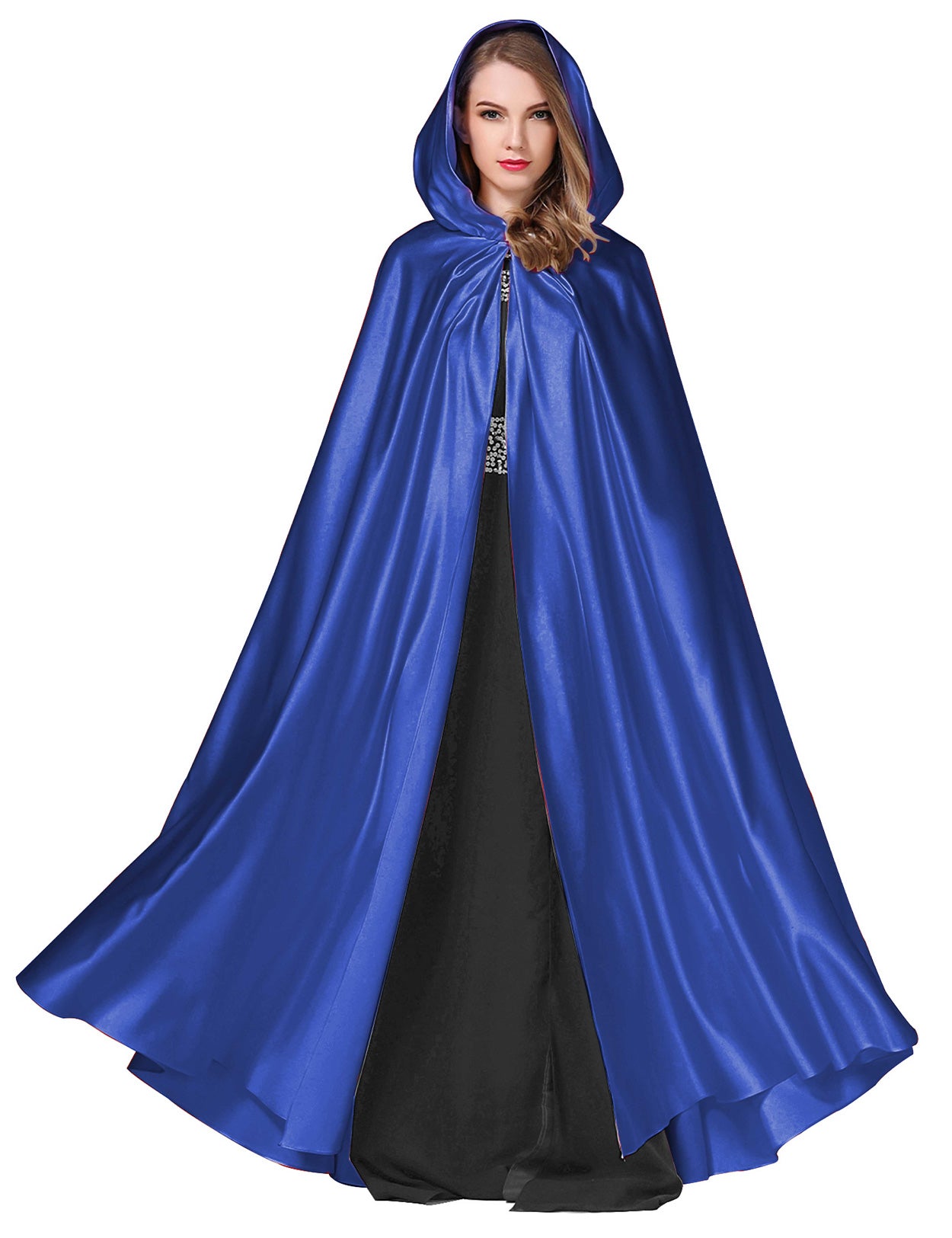 Élégante cape de mariée à capuche - Cape de mariage longue