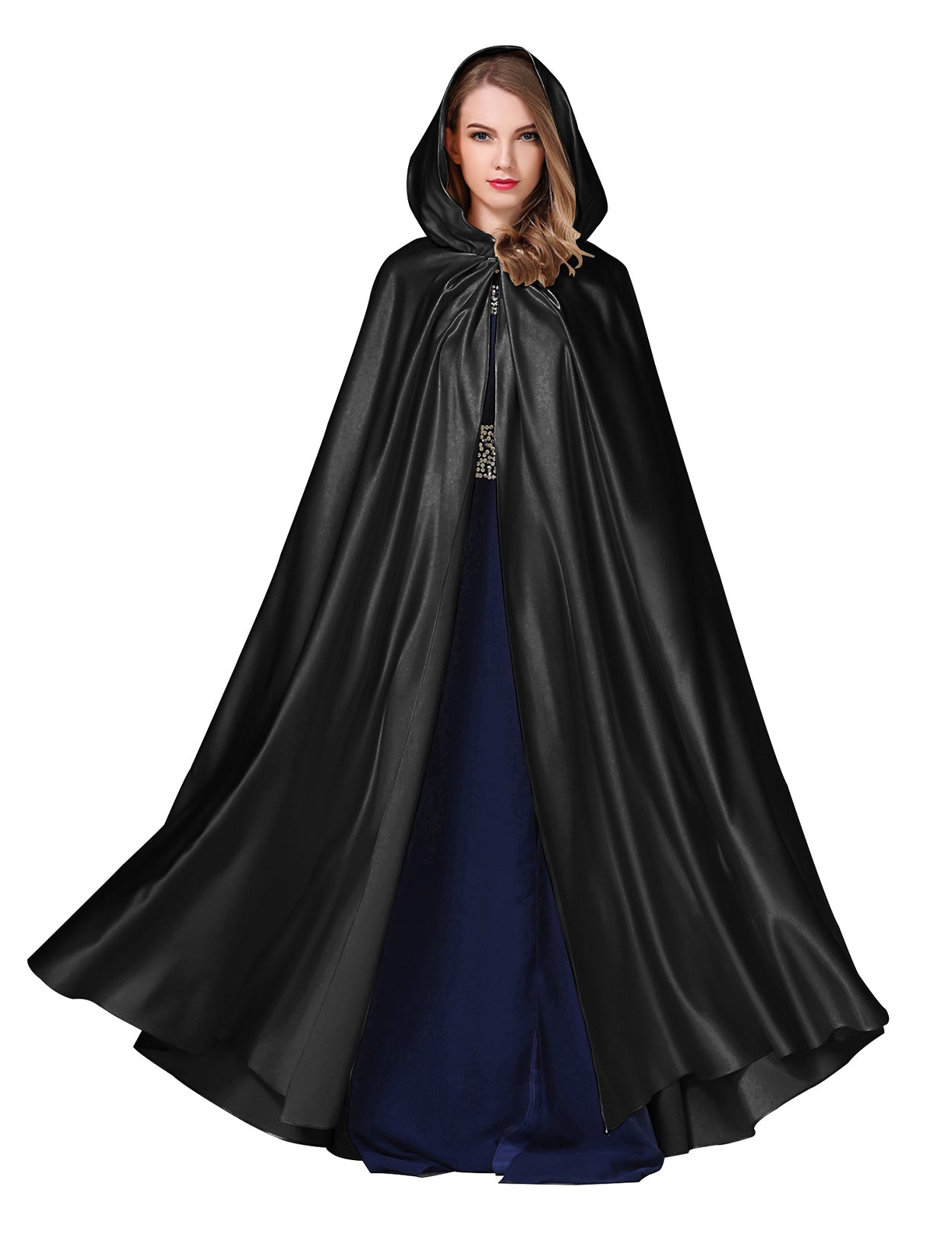Élégante cape de mariée à capuche - Cape de mariage longue