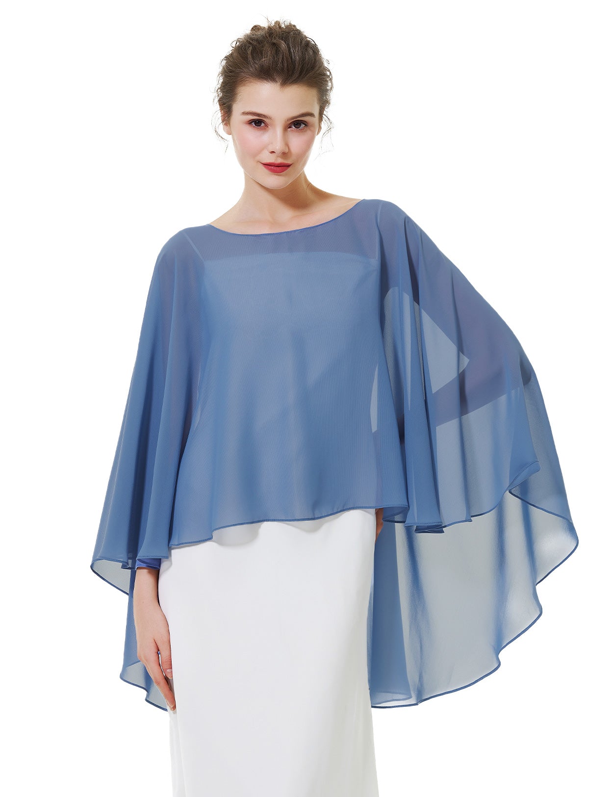 Cape en mousseline pour femme | Étole transparente et châle de soirée pour mariage d'automne