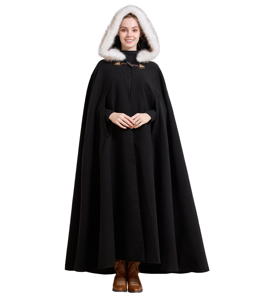 Mittelalterlicher Kapuzenumhang für Castlecore & Gothic Cosplay