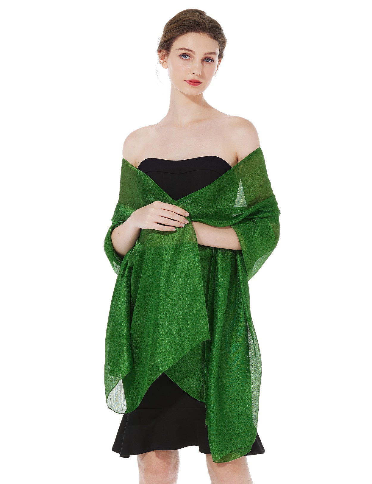Elegant Silky Scarf for Wedding & Evening Dress, Lightweight Shawl Wrap