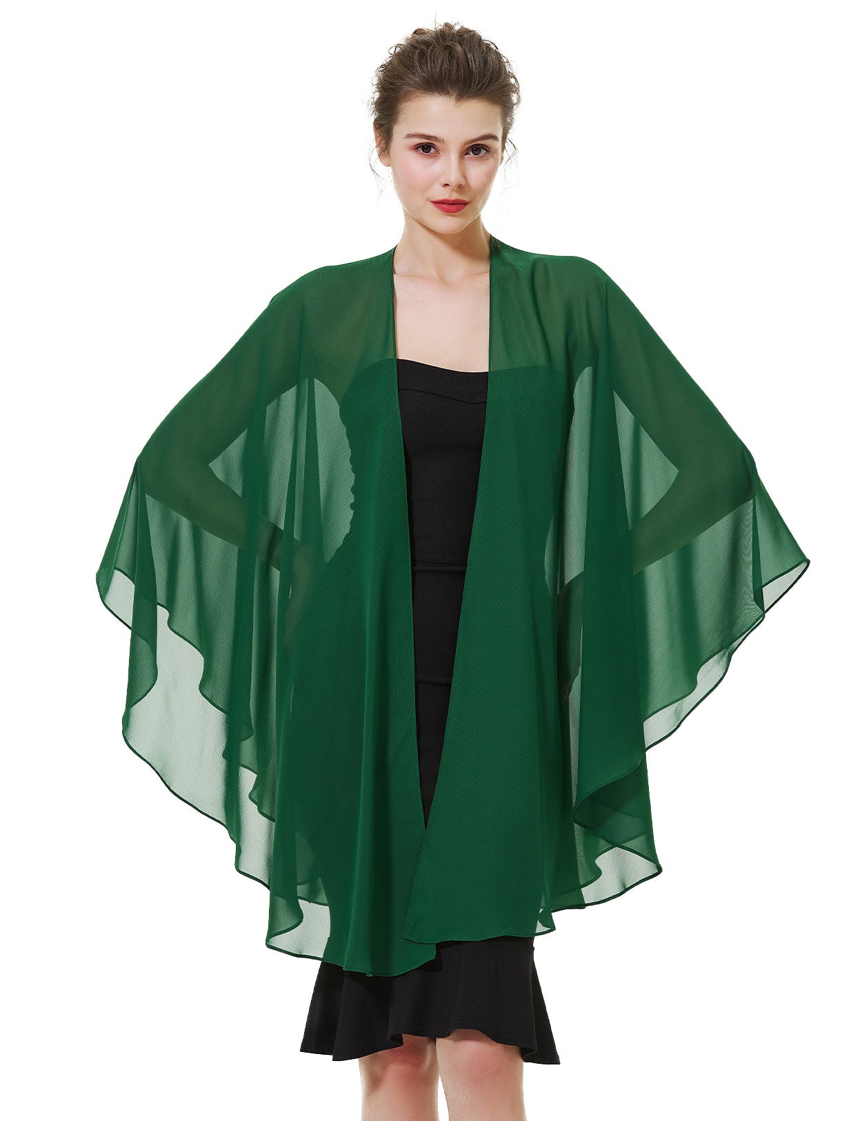 Elegant Chiffon Wedding Shawl - Bridal Evening Scarf Wrap