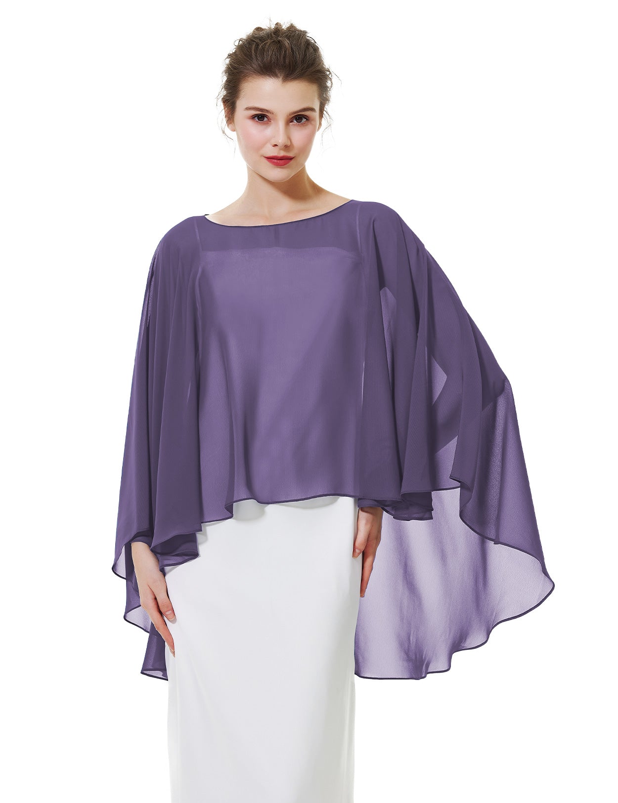 Cape en mousseline pour femme | Étole transparente et châle de soirée pour mariage d'automne
