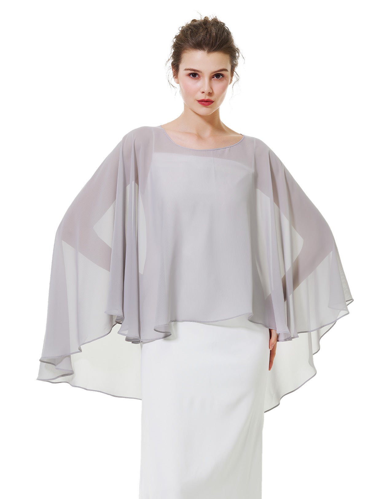 Cape en mousseline pour femme | Étole transparente et châle de soirée pour mariage d'automne