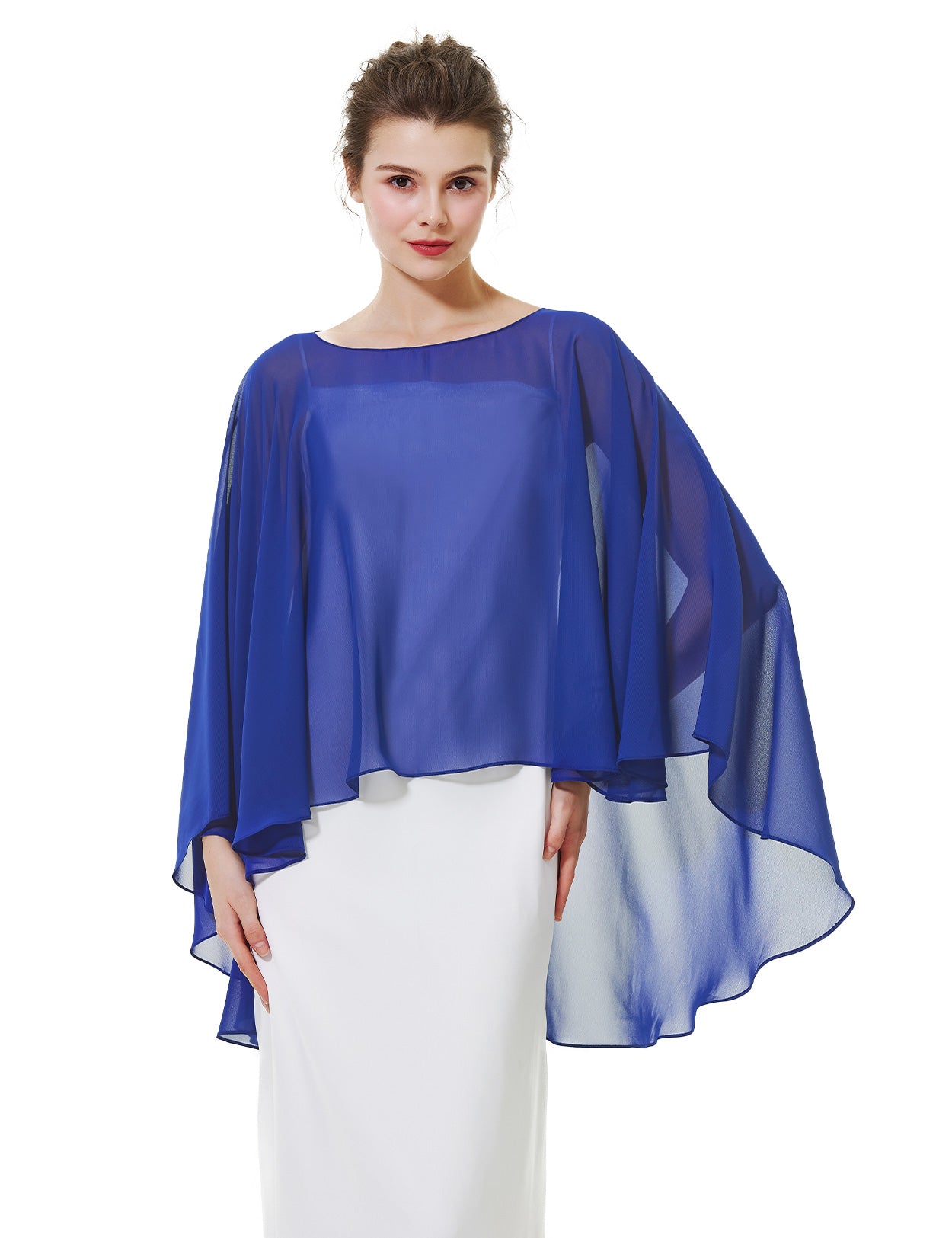Cape en mousseline pour femme | Étole transparente et châle de soirée pour mariage d'automne