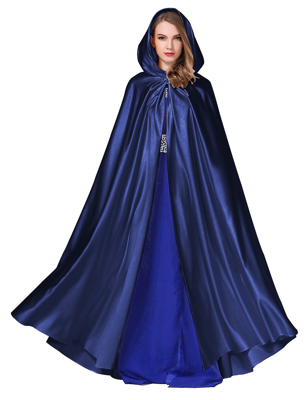 Élégante cape de mariée à capuche - Cape de mariage longue