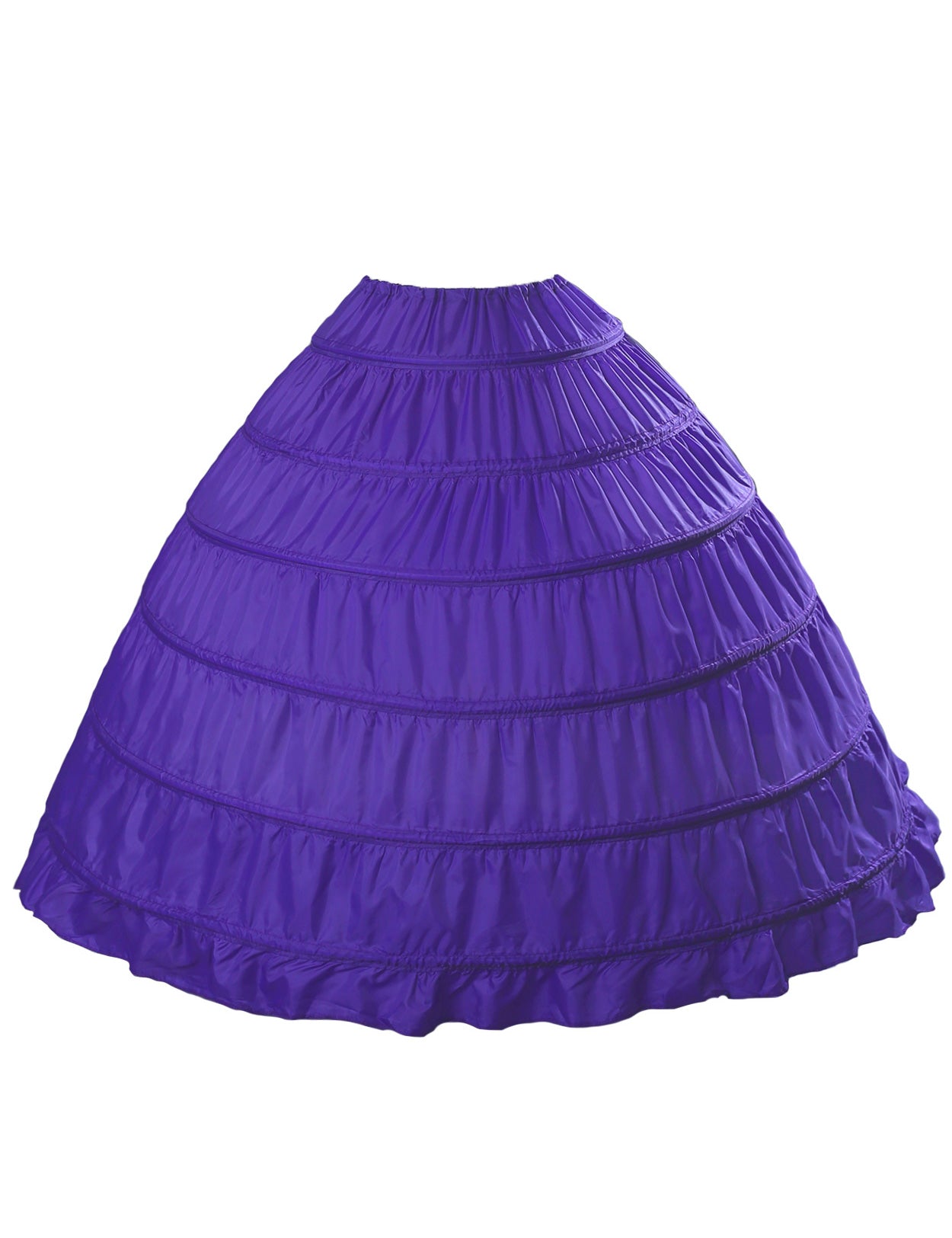 Crinoline trapèze à 6 cerceaux pour robes de mariée longues au sol