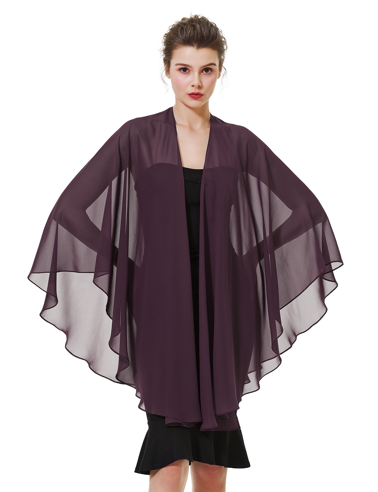 Elegant Chiffon Wedding Shawl - Bridal Evening Scarf Wrap