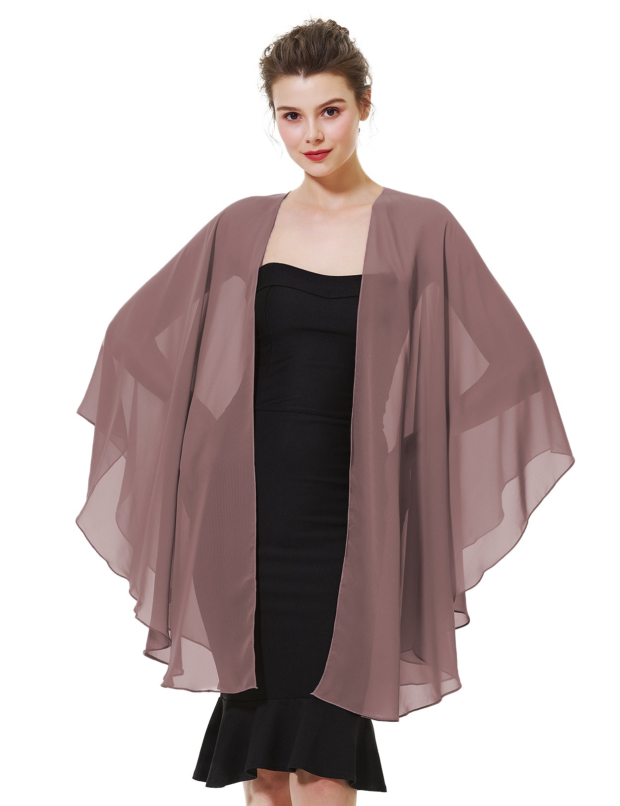 Elegant Chiffon Wedding Shawl - Bridal Evening Scarf Wrap