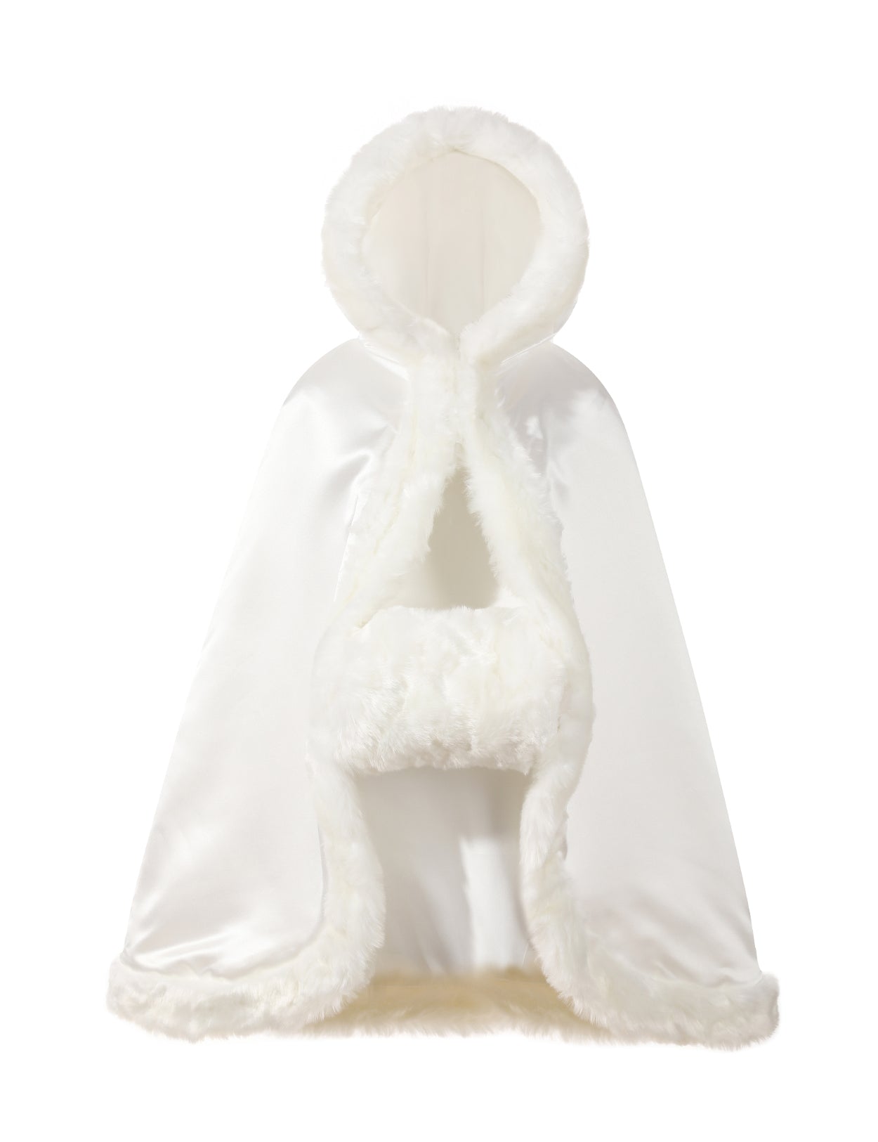 Cape en fourrure pour tout-petit : costume de demoiselle d'honneur et de cape à capuche de Noël