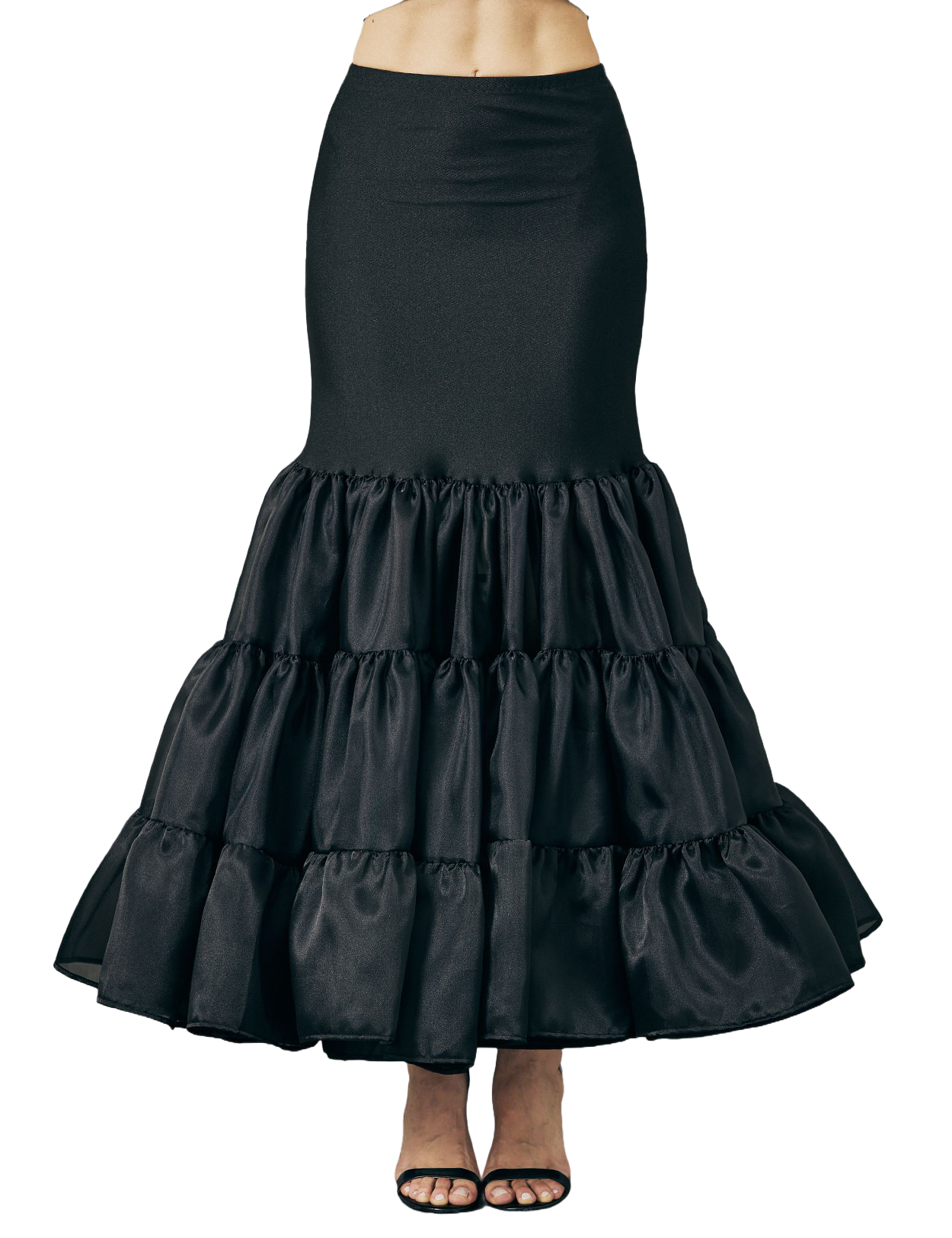 Hoopless Mermaid Petticoat Skirt - Under Dress Full Slip for Women
