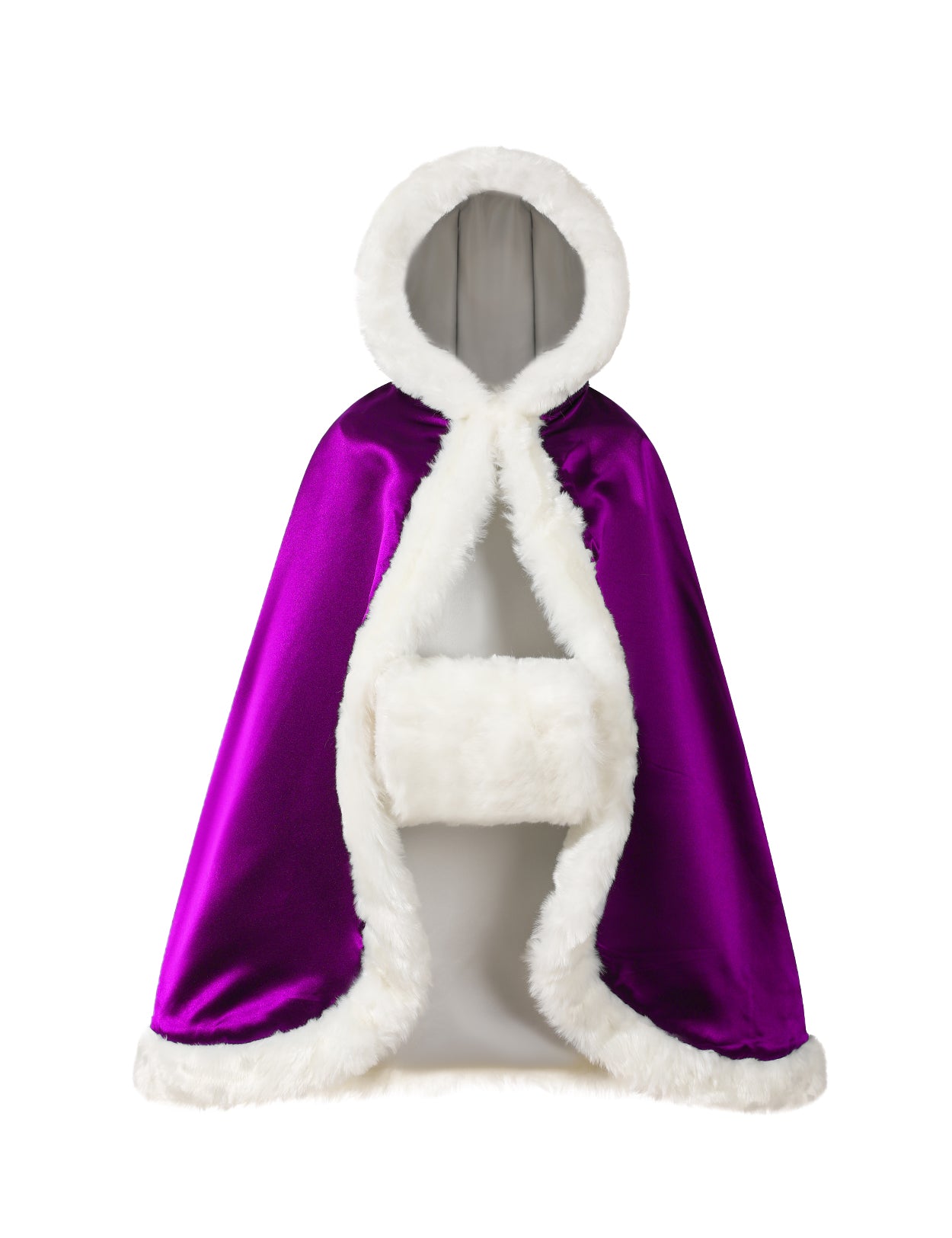Cape en fourrure pour tout-petit : costume de demoiselle d'honneur et de cape à capuche de Noël