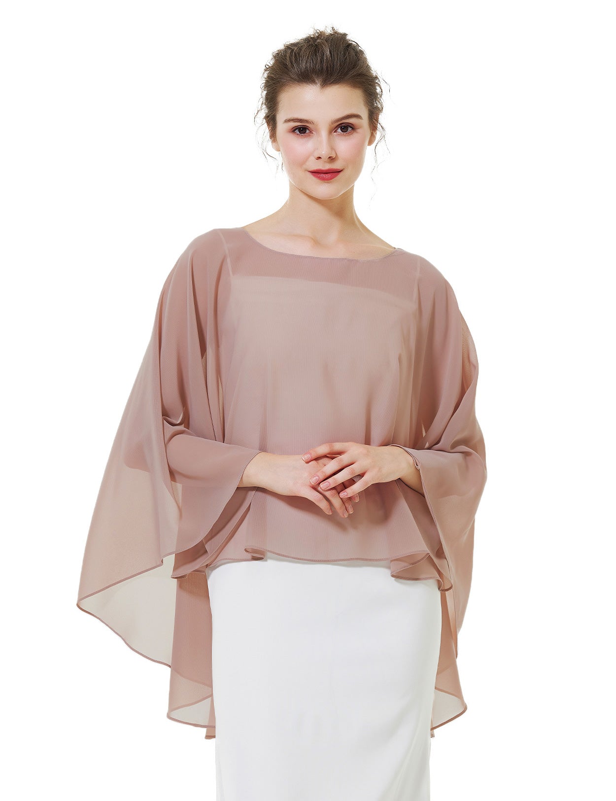 Cape en mousseline pour femme | Étole transparente et châle de soirée pour mariage d'automne