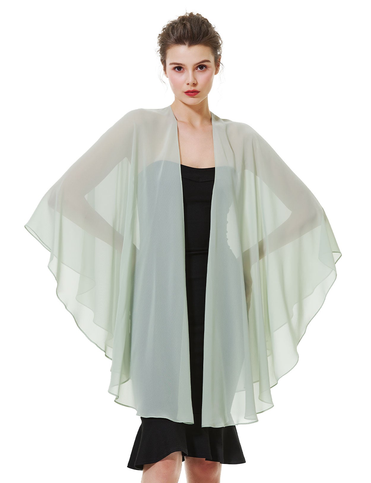 Elegant Chiffon Wedding Shawl - Bridal Evening Scarf Wrap