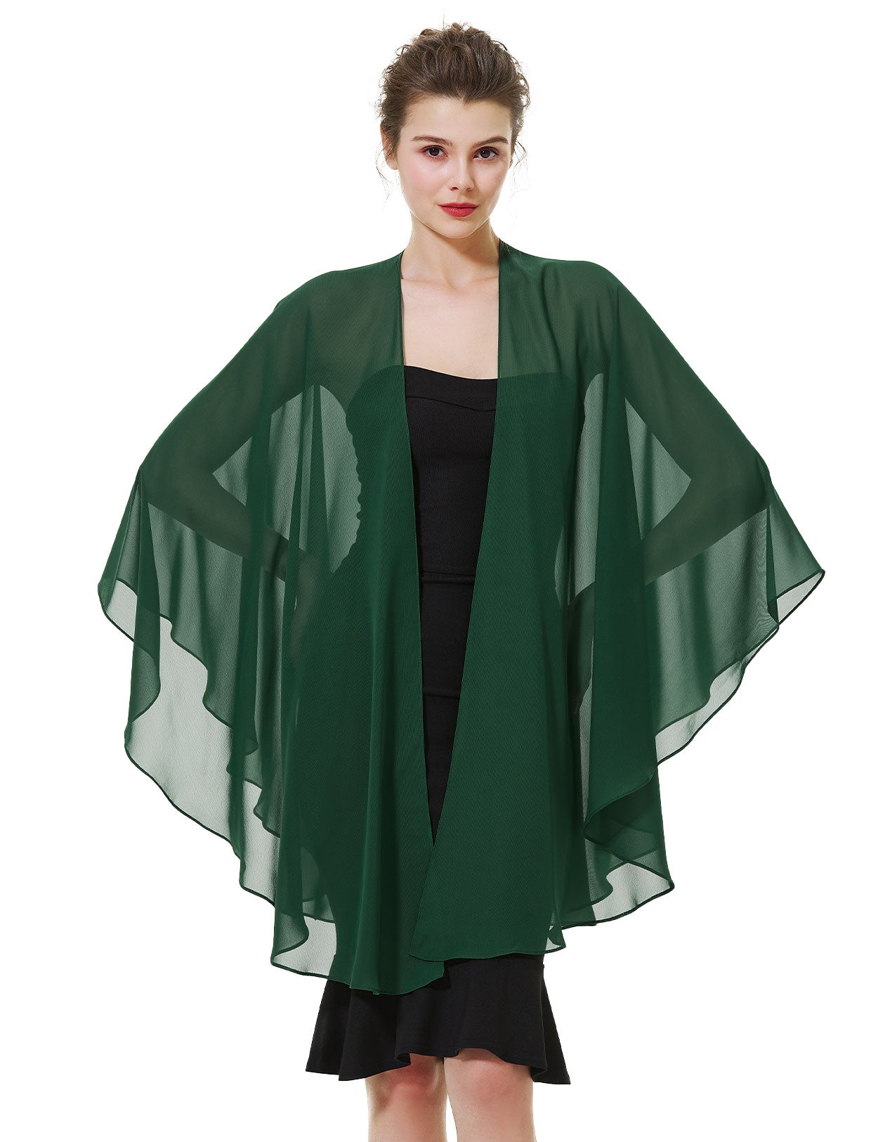 Elegant Chiffon Wedding Shawl - Bridal Evening Scarf Wrap