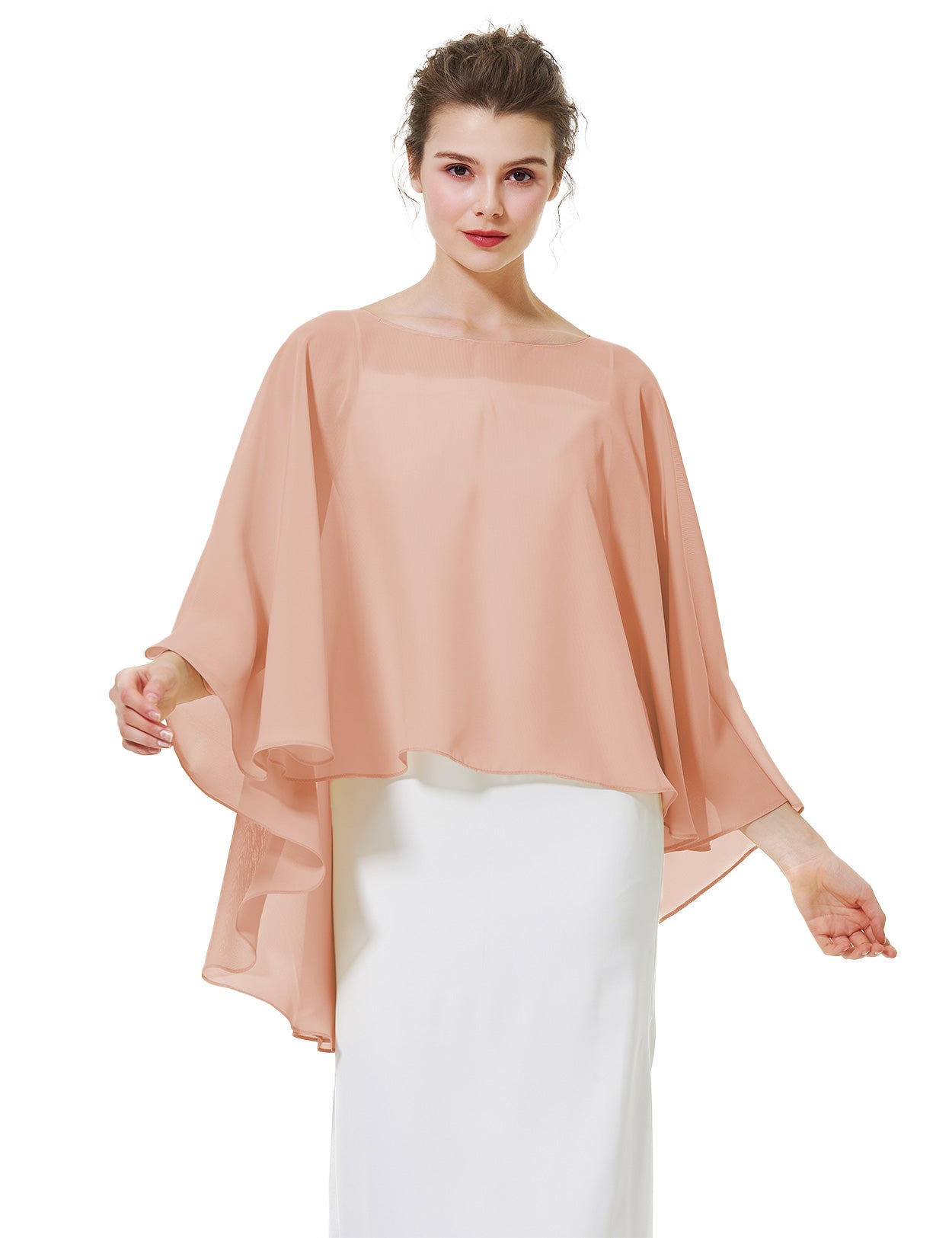 Cape en mousseline pour femme | Étole transparente et châle de soirée pour mariage d'automne