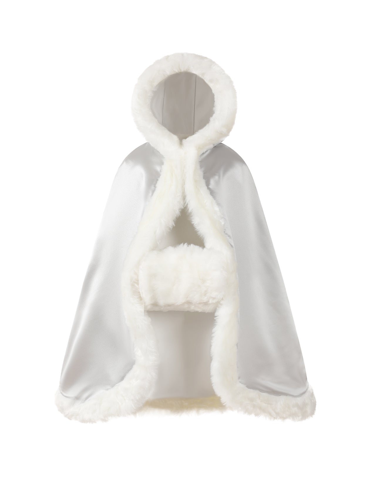 Cape en fourrure pour tout-petit : costume de demoiselle d'honneur et de cape à capuche de Noël