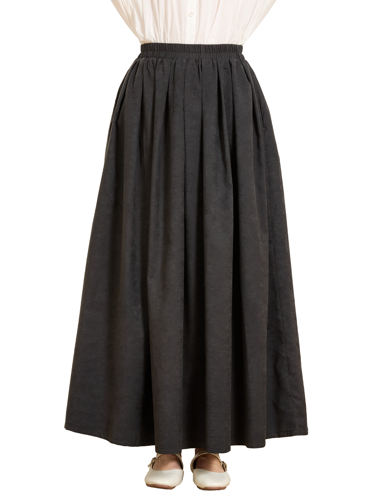 Falda estilo medieval con bolsillos y cintura elástica