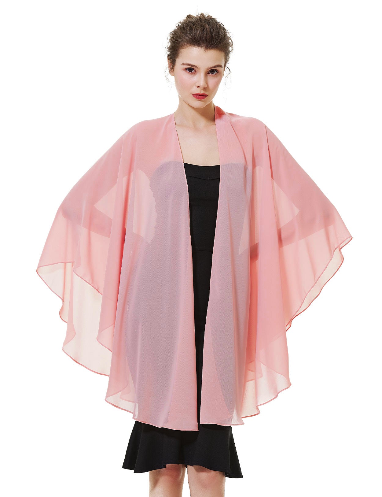 Elegant Chiffon Wedding Shawl - Bridal Evening Scarf Wrap
