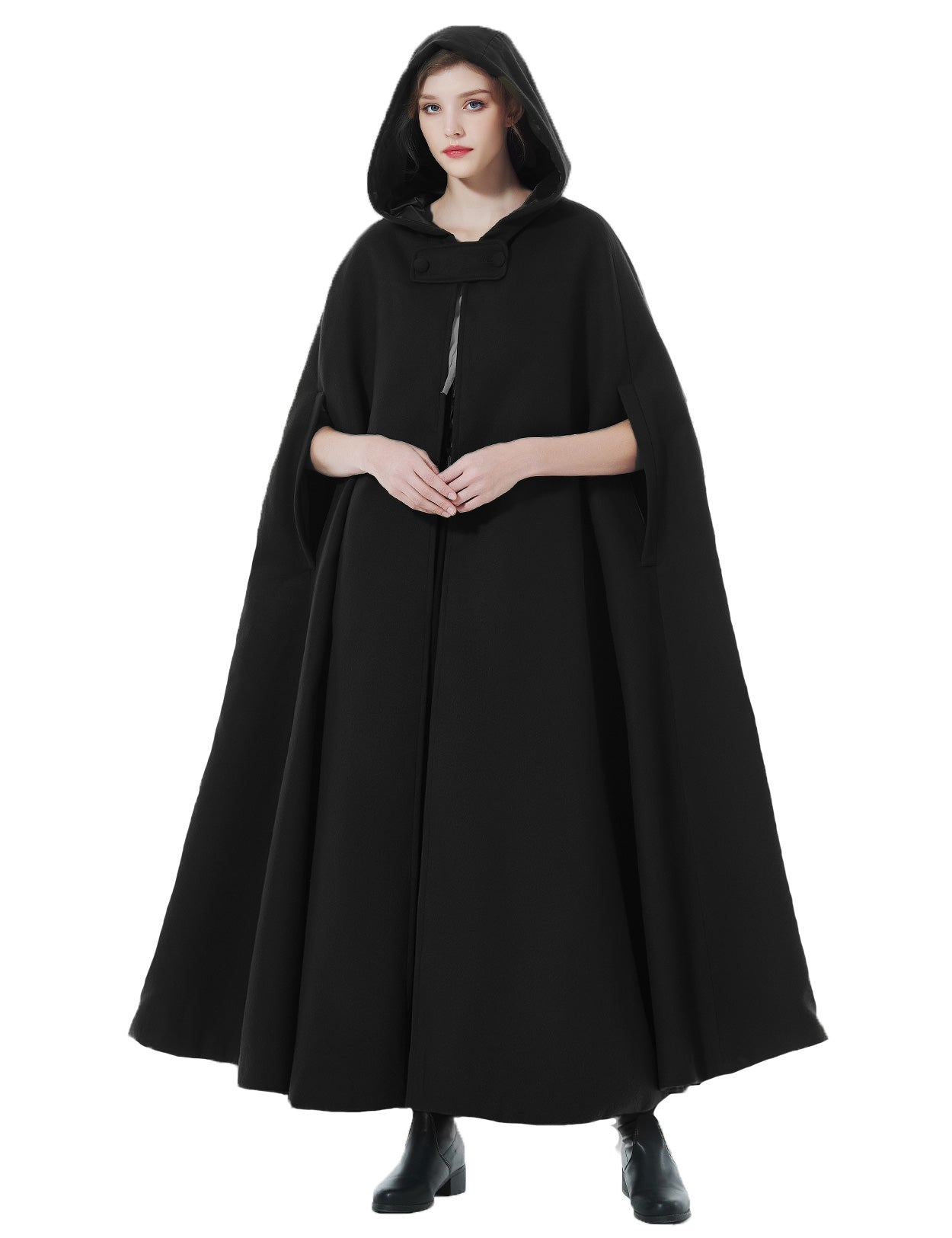 Eleganter Kapuzenumhang für Damen – Hochzeits- und Halloween-Umhang