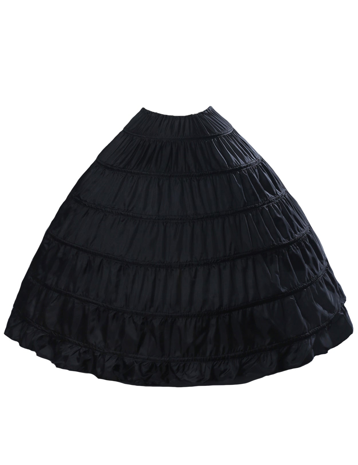 Crinoline trapèze à 6 cerceaux pour robes de mariée longues au sol