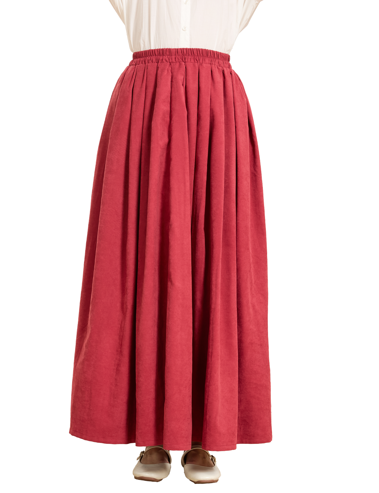 Falda estilo medieval con bolsillos y cintura elástica