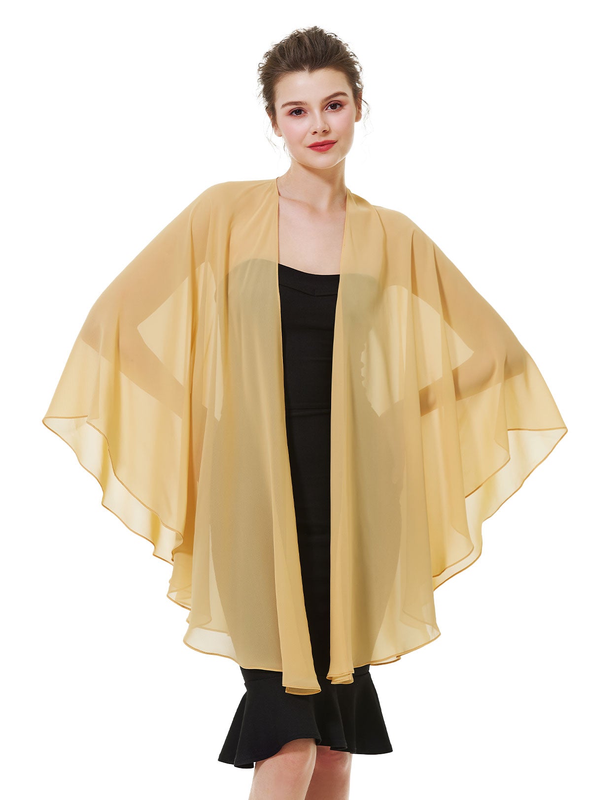Elegant Chiffon Wedding Shawl - Bridal Evening Scarf Wrap