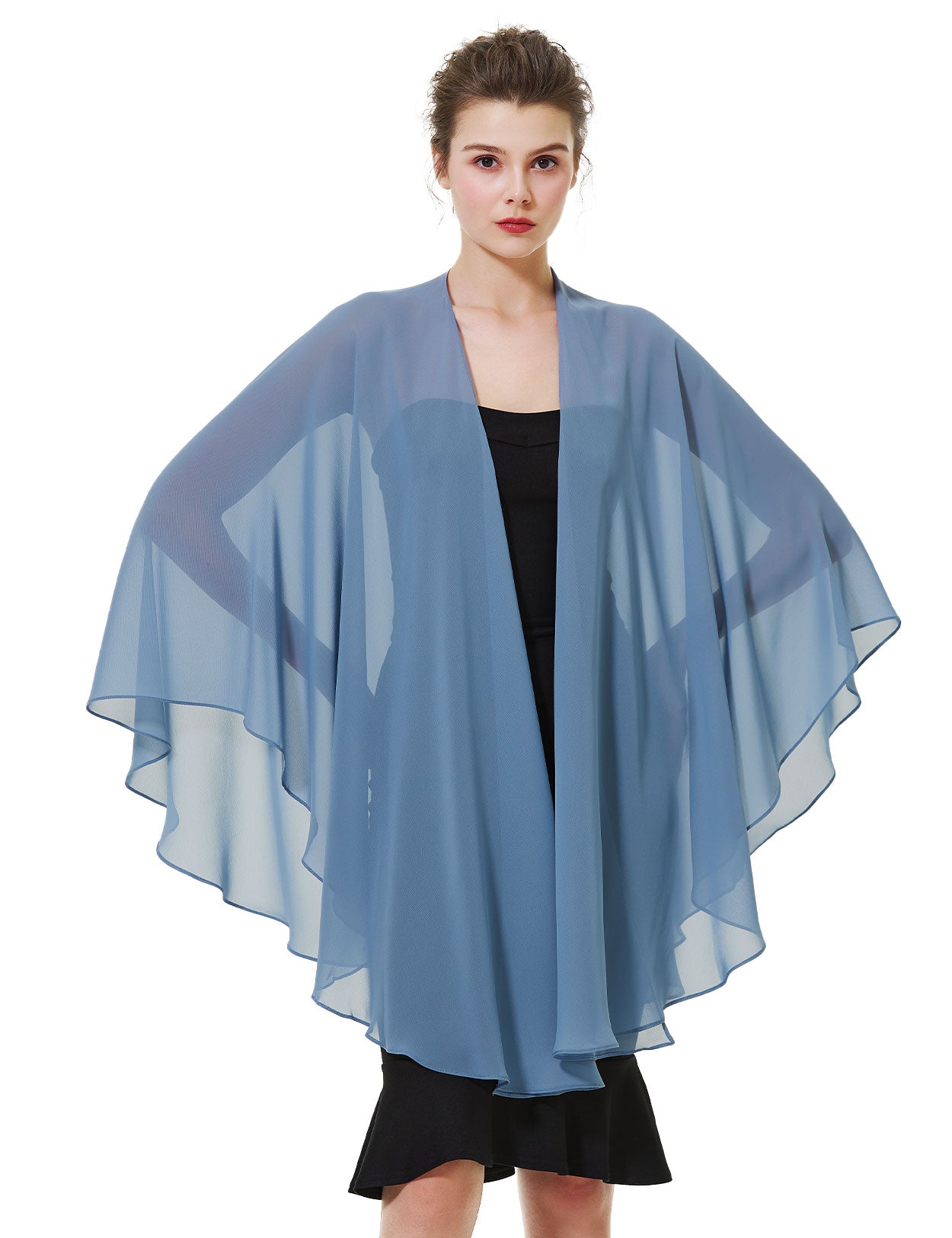 Elegant Chiffon Wedding Shawl - Bridal Evening Scarf Wrap