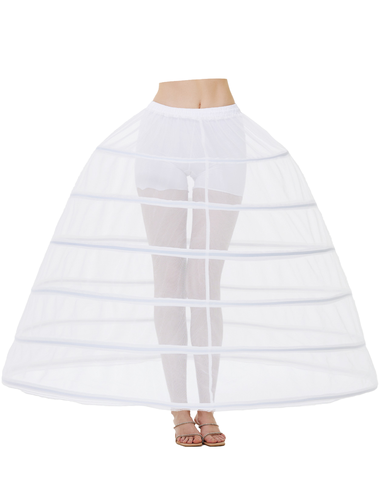 6-Hoop A-Line Floor-Length Bridal Petticoat