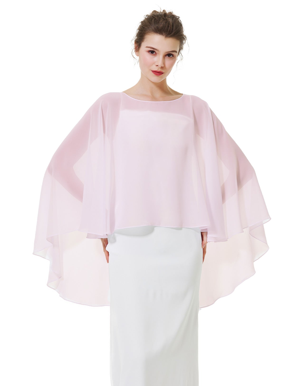 Cape en mousseline pour femme | Étole transparente et châle de soirée pour mariage d'automne