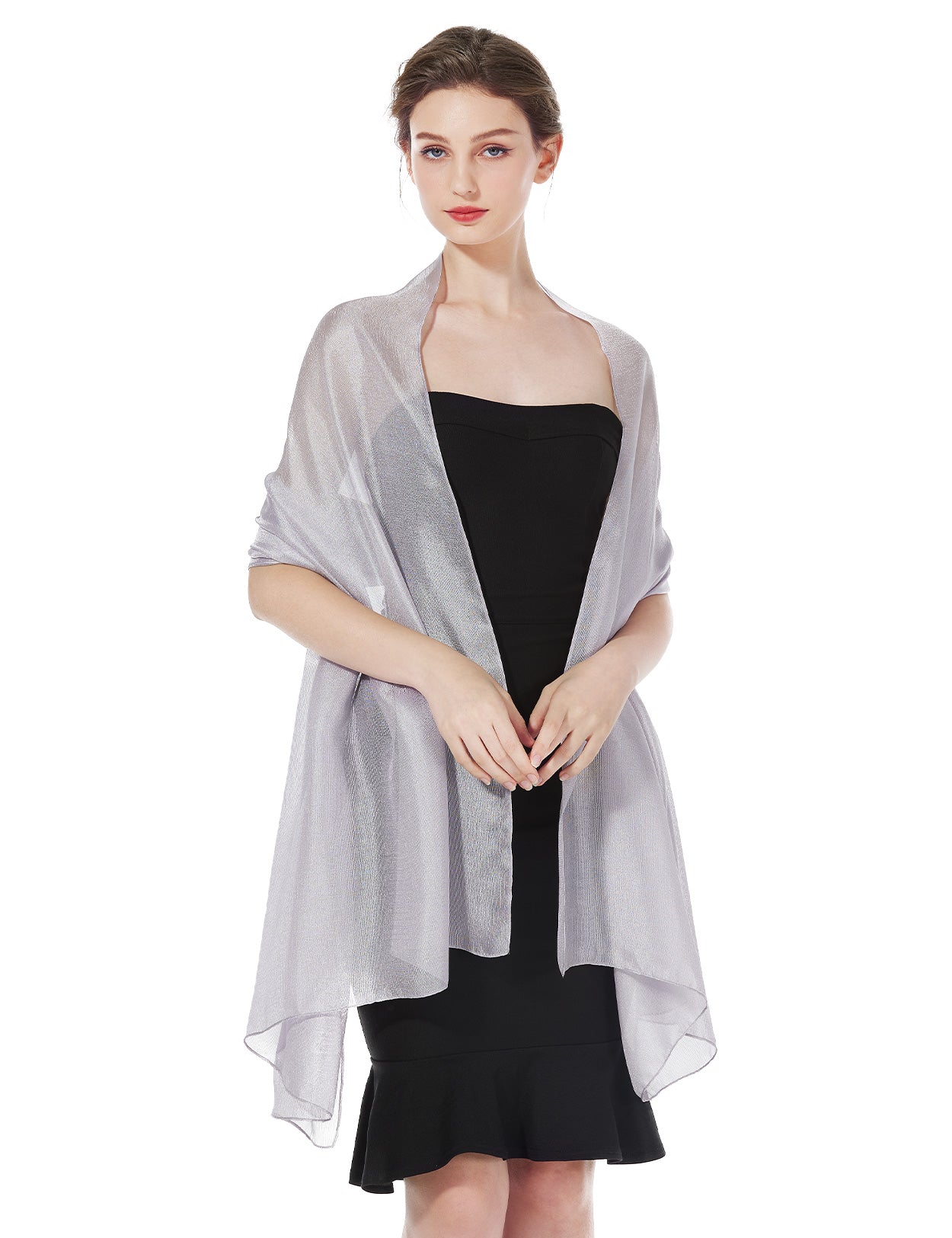 Elegant Silky Scarf for Wedding & Evening Dress, Lightweight Shawl Wrap