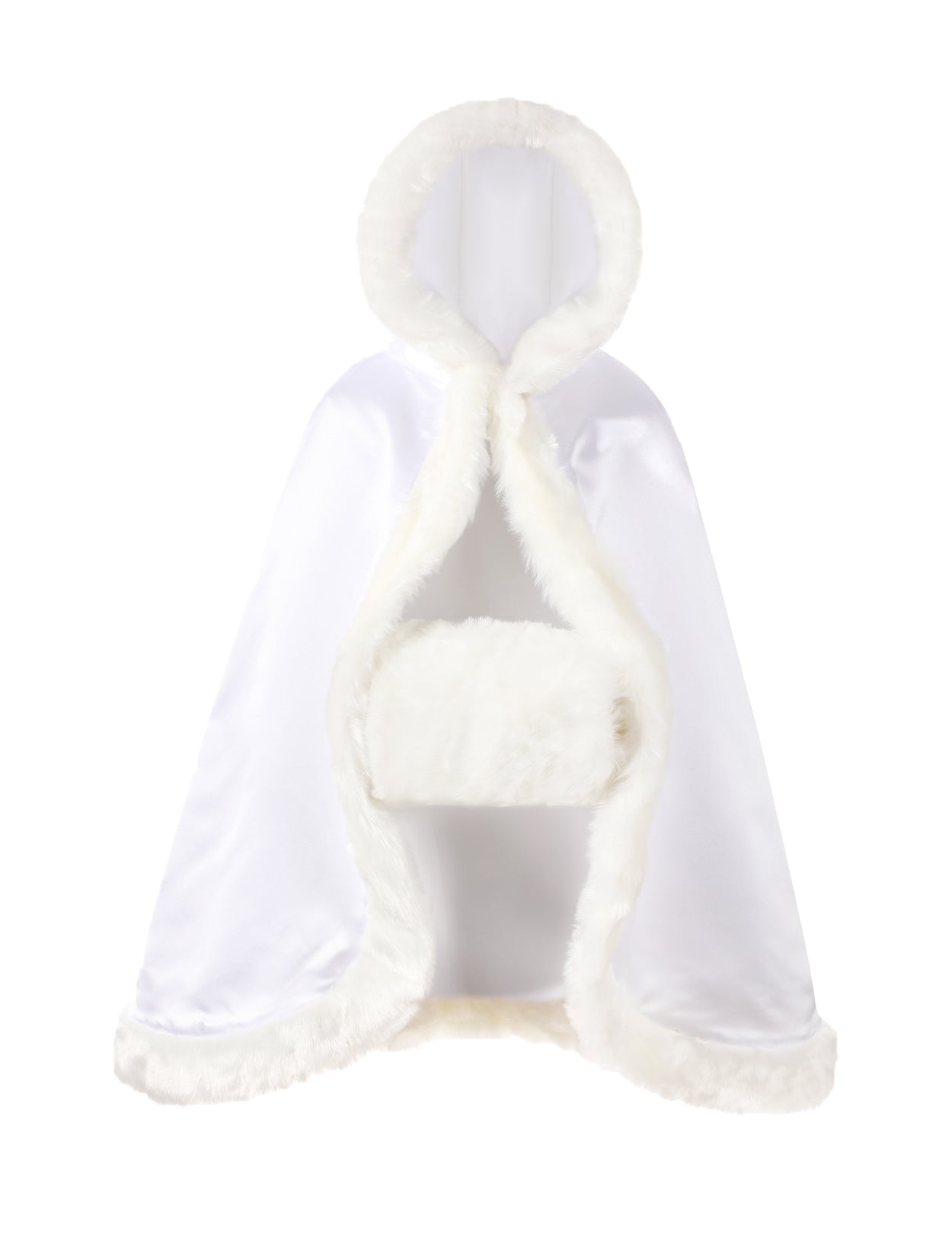 Cape en fourrure pour tout-petit : costume de demoiselle d'honneur et de cape à capuche de Noël