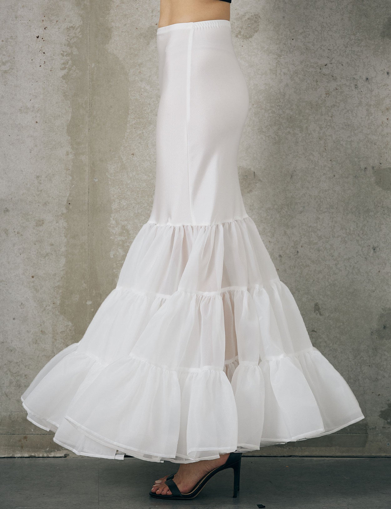 Hoopless Mermaid Petticoat Skirt - Under Dress Full Slip for Women
